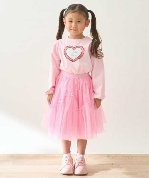 Lycee mine / リセマイン Tシャツ | 【速乾・UV・型崩れしない】ハートプリントふわっとパフスリーブTシャツ【Lycee mine バレエシリーズ】 | 詳細15