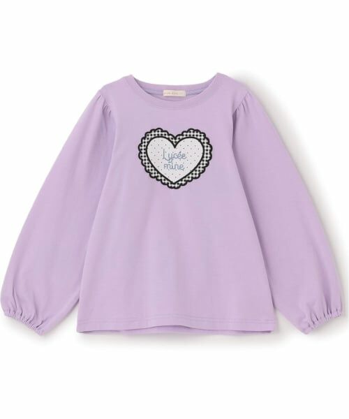 Lycee mine / リセマイン Tシャツ | 【速乾・UV・型崩れしない】ハートプリントふわっとパフスリーブTシャツ【Lycee mine バレエシリーズ】 | 詳細3