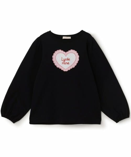 Lycee mine / リセマイン Tシャツ | 【速乾・UV・型崩れしない】ハートプリントふわっとパフスリーブTシャツ【Lycee mine バレエシリーズ】 | 詳細4