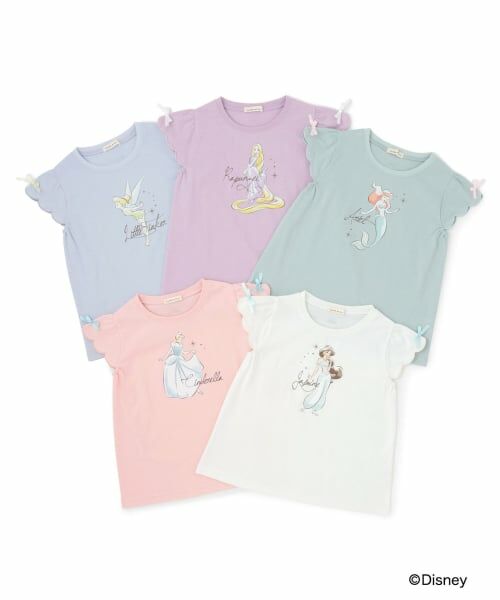 Lycee mine / リセマイン Tシャツ | 【綿100％】 【Disney】【速乾・UV・型崩れしない】スカラップスリーブアソート転写プリントTシャツ | 詳細11