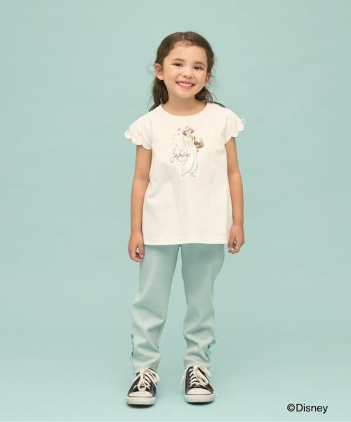 Lycee mine / リセマイン Tシャツ | 【綿100％】 【Disney】【速乾・UV・型崩れしない】スカラップスリーブアソート転写プリントTシャツ | 詳細12