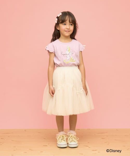 Lycee mine / リセマイン Tシャツ | 【綿100％】 【Disney】【速乾・UV・型崩れしない】スカラップスリーブアソート転写プリントTシャツ | 詳細20