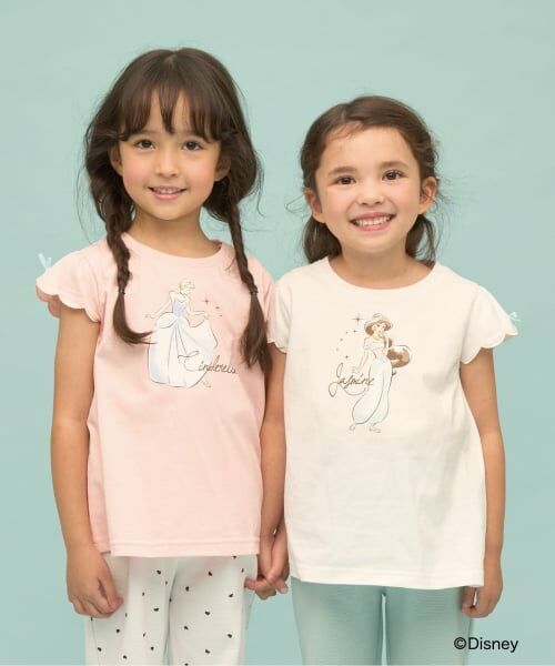 Lycee mine / リセマイン Tシャツ | 【綿100％】 【Disney】【速乾・UV・型崩れしない】スカラップスリーブアソート転写プリントTシャツ | 詳細30