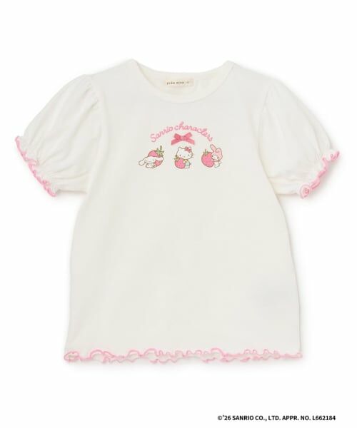 Lycee mine / リセマイン Tシャツ | 【サンリオキャラクターズ】【速乾・UV・型崩れしない】いちごのおうちプリントTシャツ | 詳細1