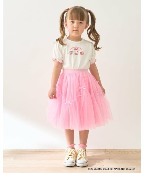 Lycee mine / リセマイン Tシャツ | 【サンリオキャラクターズ】【速乾・UV・型崩れしない】いちごのおうちプリントTシャツ | 詳細12