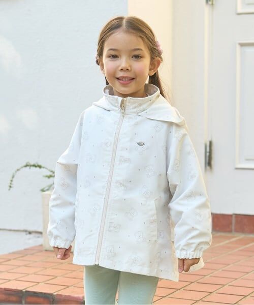 Lycee mine / リセマイン ブルゾン | 【スクール対応】【撥水・防汚・耐久・UV】収納袋付きバックフリルAラインマウンテンパーカー（シナモン）