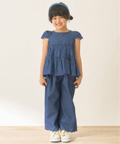 Lycee mine / リセマイン シャツ・ブラウス | 【セットアップ】アソート総柄ティアードブラウス・スカラップパンツセット