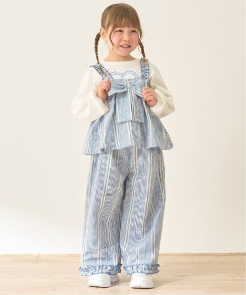 Lycee mine / リセマイン その他パンツ | 【セットアップ】リボン付きキャミトップス・ゆったりパンツセットアップ【Lycee mine バレエシリーズ】（ブルー）