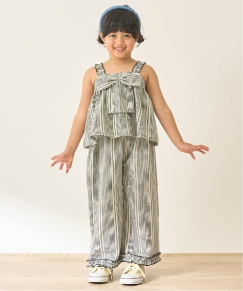 Lycee mine / リセマイン その他パンツ | 【セットアップ】リボン付きキャミトップス・ゆったりパンツセットアップ【Lycee mine バレエシリーズ】（黒）