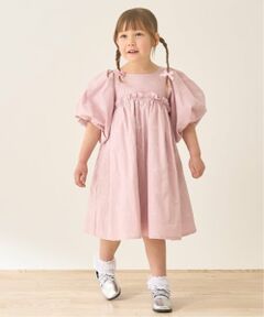 Lycee mine / リセマイン ミニ丈・ひざ丈ワンピース | リボン刺しゅうふんわりワンピース【Lycee mineバレエシリーズ】