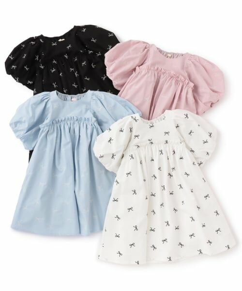 Lycee mine / リセマイン ミニ丈・ひざ丈ワンピース | リボン刺しゅうふんわりワンピース【Lycee mineバレエシリーズ】 | 詳細12