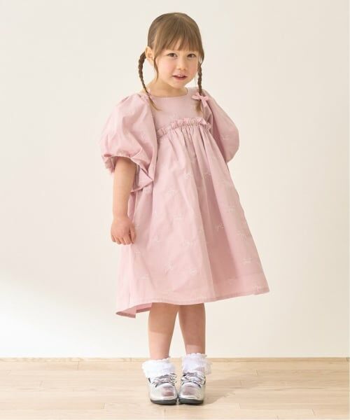 Lycee mine / リセマイン ミニ丈・ひざ丈ワンピース | リボン刺しゅうふんわりワンピース【Lycee mineバレエシリーズ】 | 詳細16