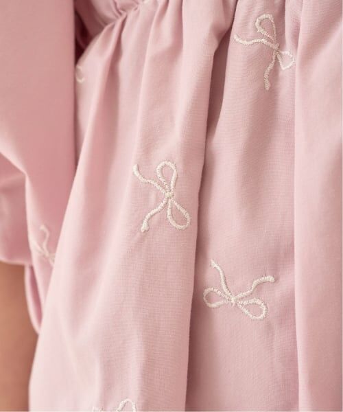 Lycee mine / リセマイン ミニ丈・ひざ丈ワンピース | リボン刺しゅうふんわりワンピース【Lycee mineバレエシリーズ】 | 詳細18
