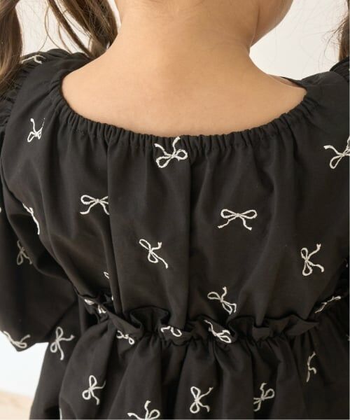 Lycee mine / リセマイン ミニ丈・ひざ丈ワンピース | リボン刺しゅうふんわりワンピース【Lycee mineバレエシリーズ】 | 詳細23