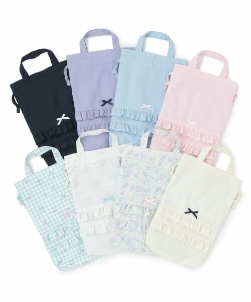 Lycee mine / リセマイン インテリア・生活雑貨・ホビー・ステーショナリー | 【スクール対応】【撥水・防汚・耐久・UV】リボン付きフリルシューズバック | 詳細6