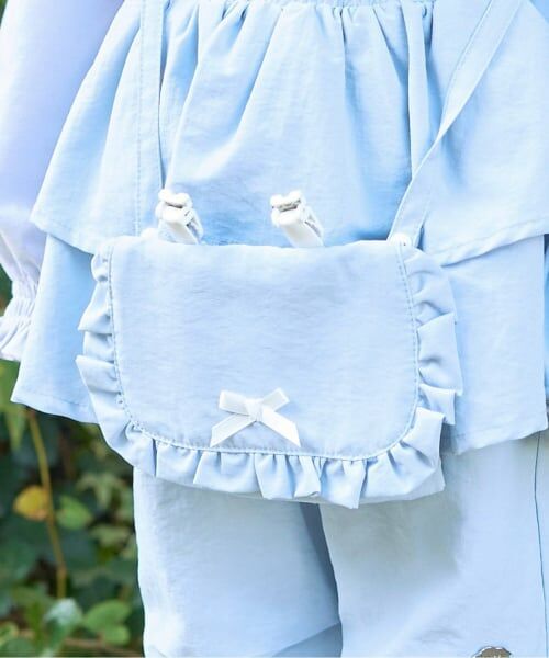 Lycee mine / リセマイン インテリア・生活雑貨・ホビー・ステーショナリー | 【スクール対応】【撥水・防汚・耐久・UV】リボン付きフリル移動ポケット（ブルーグレー）