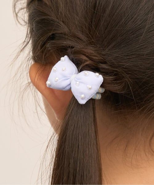 Lycee mine / リセマイン ヘアゴム・シュシュ | ぷっくりリボンヘアゴム(2コセット)（サックス）