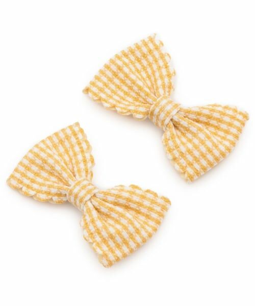 Lycee mine / リセマイン ヘアピン | スカラップギンガムチェックリボンヘアクリップ(2コセット) | 詳細1