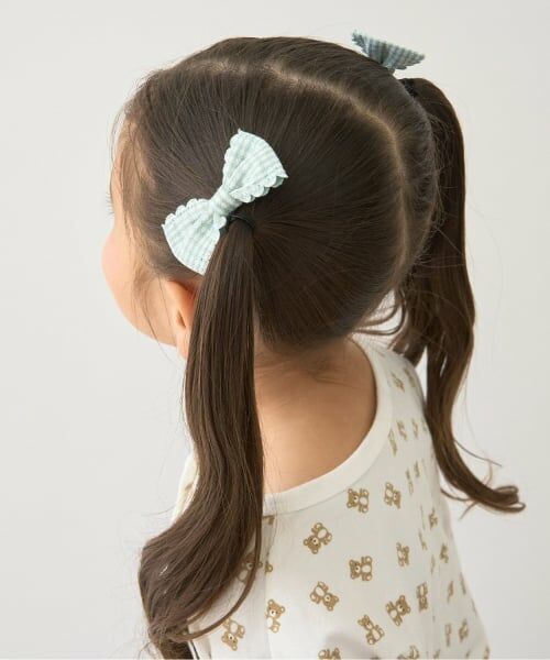 Lycee mine / リセマイン ヘアピン | スカラップギンガムチェックリボンヘアクリップ(2コセット) | 詳細12