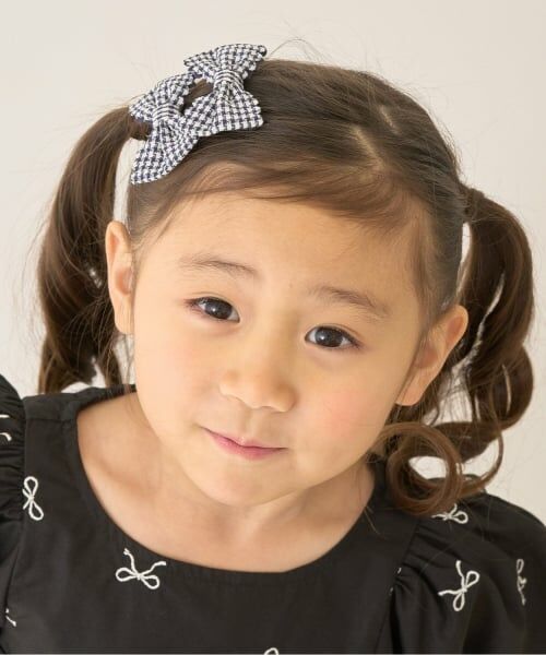 Lycee mine / リセマイン ヘアピン | スカラップギンガムチェックリボンヘアクリップ(2コセット) | 詳細15