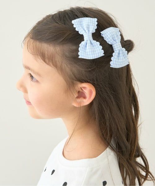 Lycee mine / リセマイン ヘアピン | スカラップギンガムチェックリボンヘアクリップ(2コセット) | 詳細18