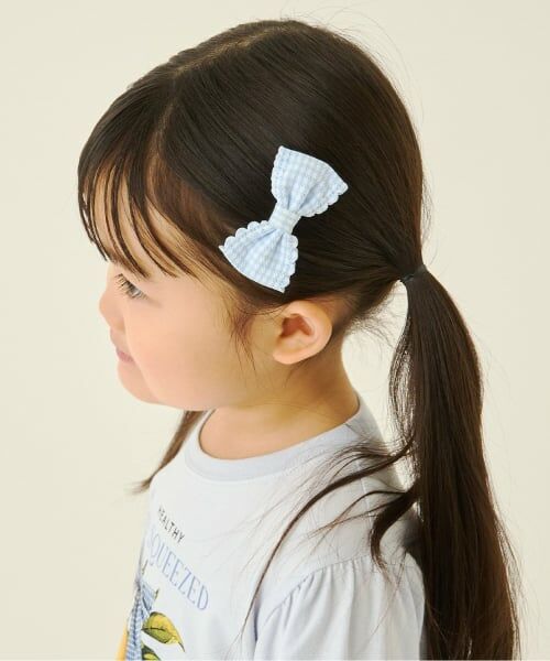 Lycee mine / リセマイン ヘアピン | スカラップギンガムチェックリボンヘアクリップ(2コセット) | 詳細19