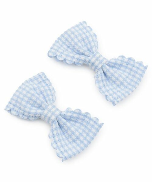 Lycee mine / リセマイン ヘアピン | スカラップギンガムチェックリボンヘアクリップ(2コセット) | 詳細4