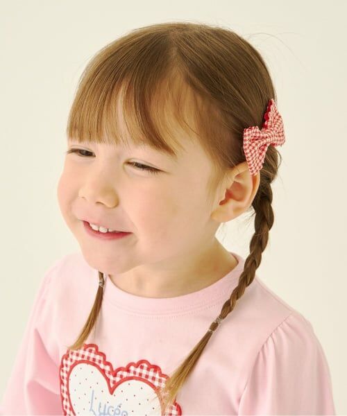 Lycee mine / リセマイン ヘアピン | スカラップギンガムチェックリボンヘアクリップ(2コセット) | 詳細9