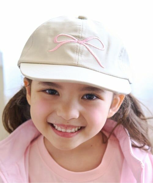 Lycee mine / リセマイン キャップ | リボン刺しゅうキャップ（薄ベージュ）