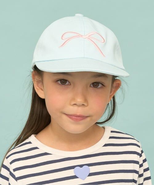 Lycee mine / リセマイン キャップ | リボン刺しゅうキャップ（サックス）
