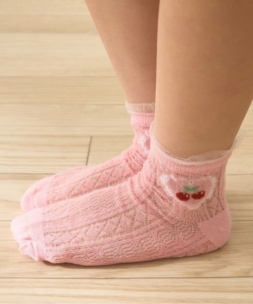 Lycee mine / リセマイン ソックス | スプリングクルーソックス（ピンク）