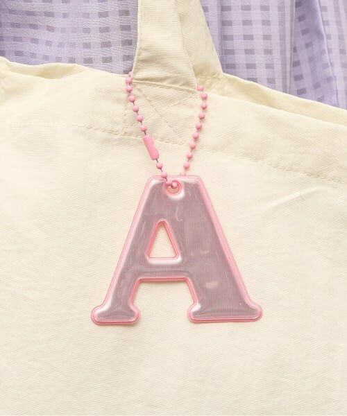 Lycee mine / リセマイン チャーム | 【通園通学】【安心】アルファベット反射チャーム（ピンク）