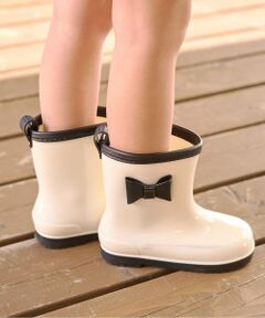 Lycee mine / リセマイン レインシューズ | リボン付バイカラーレインブーツ