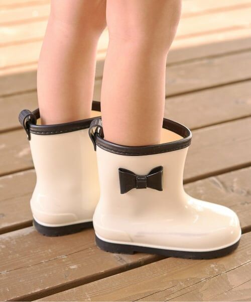 Lycee mine / リセマイン レインシューズ | リボン付バイカラーレインブーツ（マルチ）