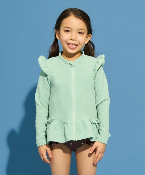 Lycee mine / リセマイン 水着・スイムグッズ | 【予約/2026年3月下旬～4月上旬入荷予定】【SWIM】【UV カット】裾フリルフルジップラッシュガード（ミント）