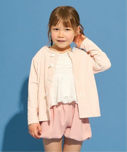 Lycee mine / リセマイン 水着・スイムグッズ | 【予約/2026年3月下旬～4月上旬入荷予定】【SWIM】【UVカット】リボン付きカーディガン型ラッシュガード（ライトピンク）