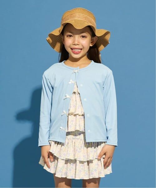 Lycee mine / リセマイン 水着・スイムグッズ | 【予約/2026年3月下旬～4月上旬入荷予定】【SWIM】【UVカット】リボン付きカーディガン型ラッシュガード（サックス）