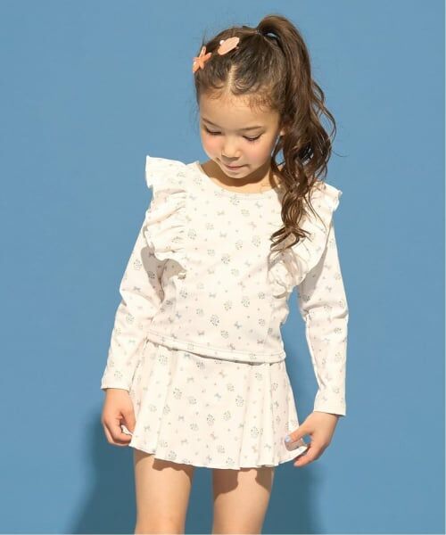 Lycee mine / リセマイン 水着・スイムグッズ | 【予約/2026年3月下旬～4月上旬入荷予定】【SWIM】【UV カット】花柄フリルラッシュガード・スカパンセット（アイボリー）