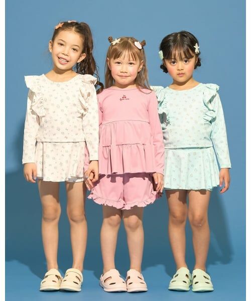 Lycee mine / リセマイン 水着・スイムグッズ | 【SWIM】【UVカット】ティアードラッシュガード・フリルパンツセット【子供服】【キッズ】【女の子】 | 詳細22