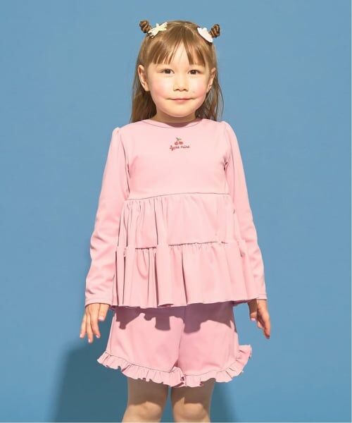 Lycee mine / リセマイン 水着・スイムグッズ | 【予約/2026年3月下旬～4月上旬入荷予定】【SWIM】【UVカット】ティアードラッシュガード・フリルパンツセット（ピンク）