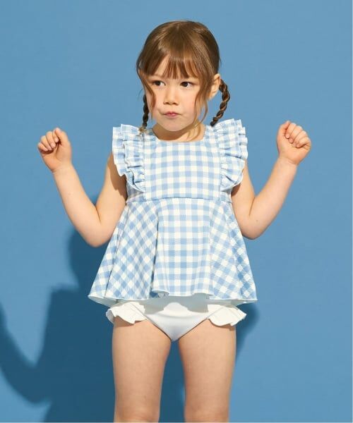 Lycee mine / リセマイン 水着・スイムグッズ | 【予約/2026年3月下旬～4月上旬入荷予定】【SWIM】【UVカット】カラバリ豊富セパレート水着（スクール対応あり)（サックス）