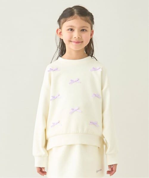 Lycee mine / リセマイン スウェット | 【スクール対応】【パフスェット】リボンプルオーバー（アイボリー）