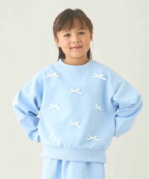 Lycee mine / リセマイン スウェット | 【スクール対応】【パフスェット】リボンプルオーバー（サックス）