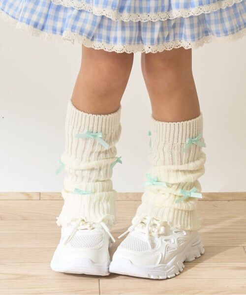 Lycee mine / リセマイン レッグウォーマー | ちびリボン付きルーズソックス（ミント）