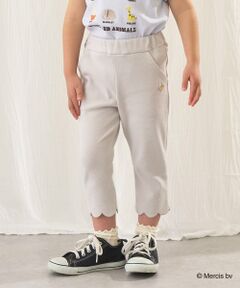 【ともパン】裾スカラップ7分丈カプリパンツ