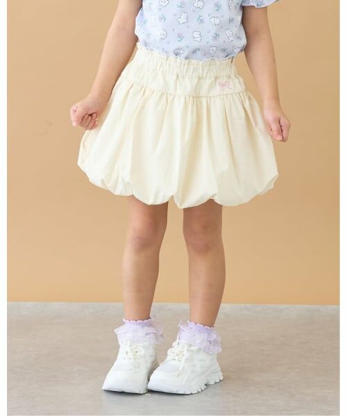 Lycee mine / リセマイン ミニ・ひざ丈スカート | ふわっと広がるバルーンスカート(アイボリー)