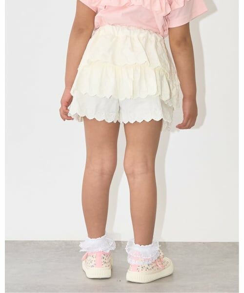 Lycee mine / リセマイン ショート・ハーフ・半端丈パンツ | ハート刺しゅうスカラップティアードスカパン | 詳細13