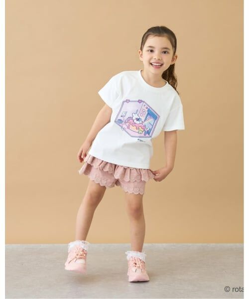 Lycee mine / リセマイン ショート・ハーフ・半端丈パンツ | ハート刺しゅうスカラップティアードスカパン | 詳細17