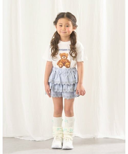 Lycee mine / リセマイン ショート・ハーフ・半端丈パンツ | ハート刺しゅうスカラップティアードスカパン | 詳細18