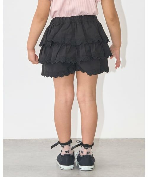 Lycee mine / リセマイン ショート・ハーフ・半端丈パンツ | ハート刺しゅうスカラップティアードスカパン | 詳細22